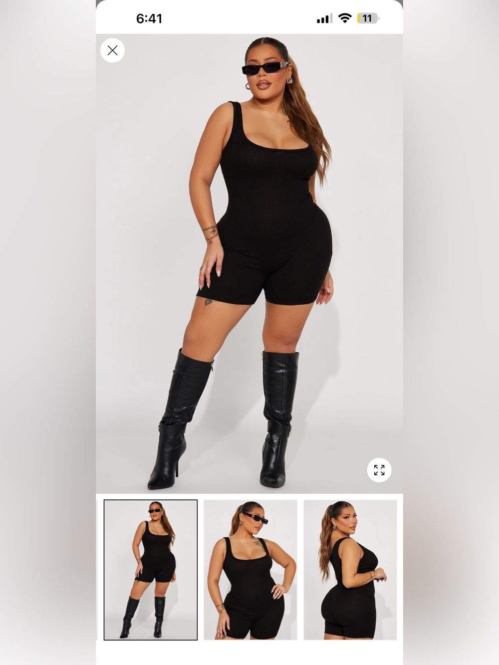 Fashion Nova Ribbed Romper